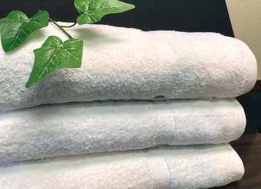 SERENITY towels OPTIMA PRISM COLORS GRAND VALUE Economy Line 100% cotton-cam border. Excellent quality for cost conscious facilities. Available in white only. WHITE Wt/Dz Bath Size lbs.
