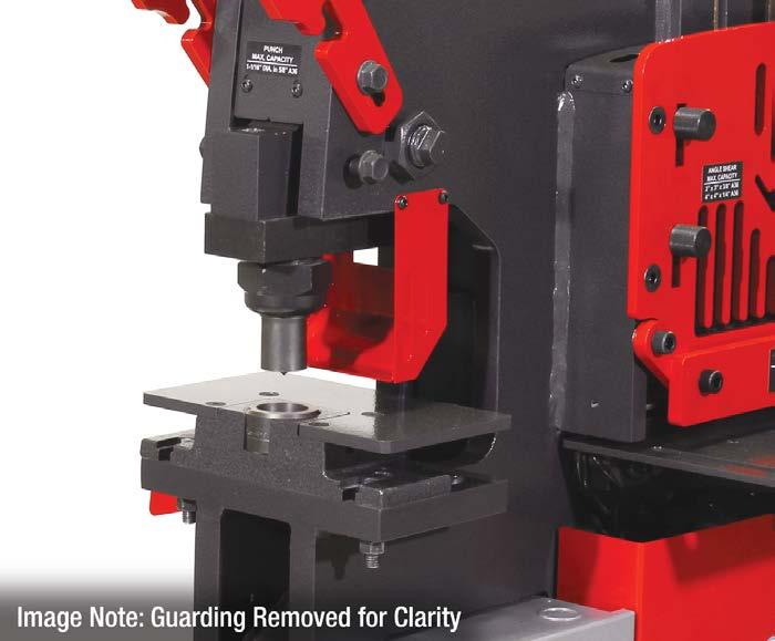 Optional Tooling - Oversize Punch Most Edwards Ironworkers allow for Oversize Punch tooling to be installed in either the punch station or the open Refer to Ironworker Accessories specifications for