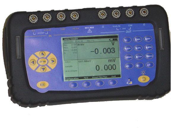 CALYS 100: Introduction CALYS 100 is a portable calibrator able to measure and to generate simultaneously on 2 isolated channels. It has a wide backlit display to be used in all lightning conditions.