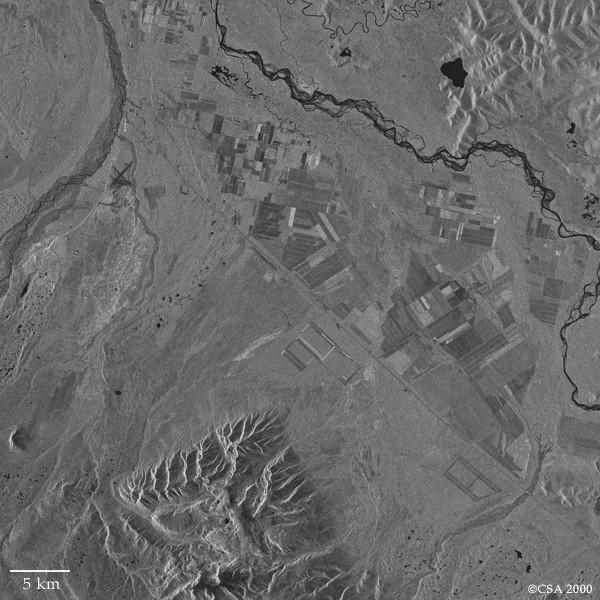 Geomorphology Radarsat Fine-1 image of Delta