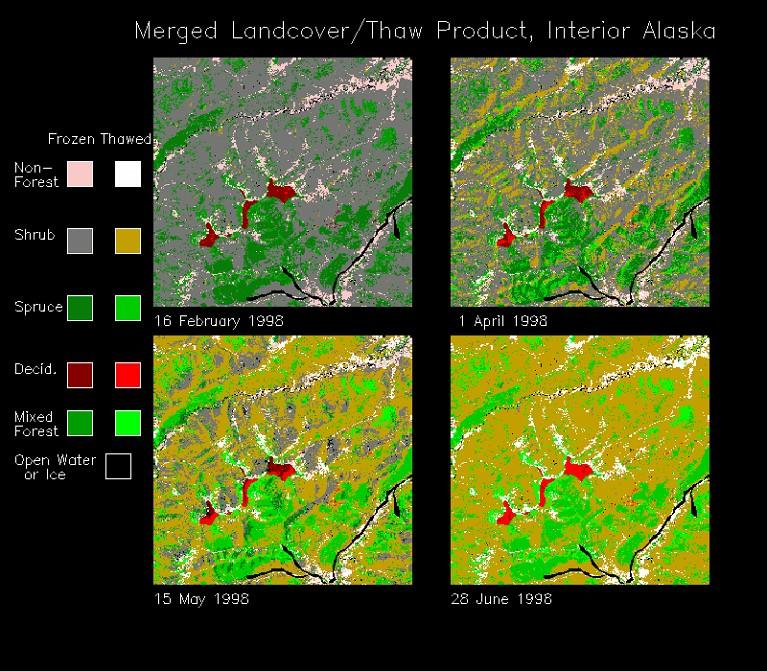 Land Use / Land Change Freeze/thaw processes mapped in