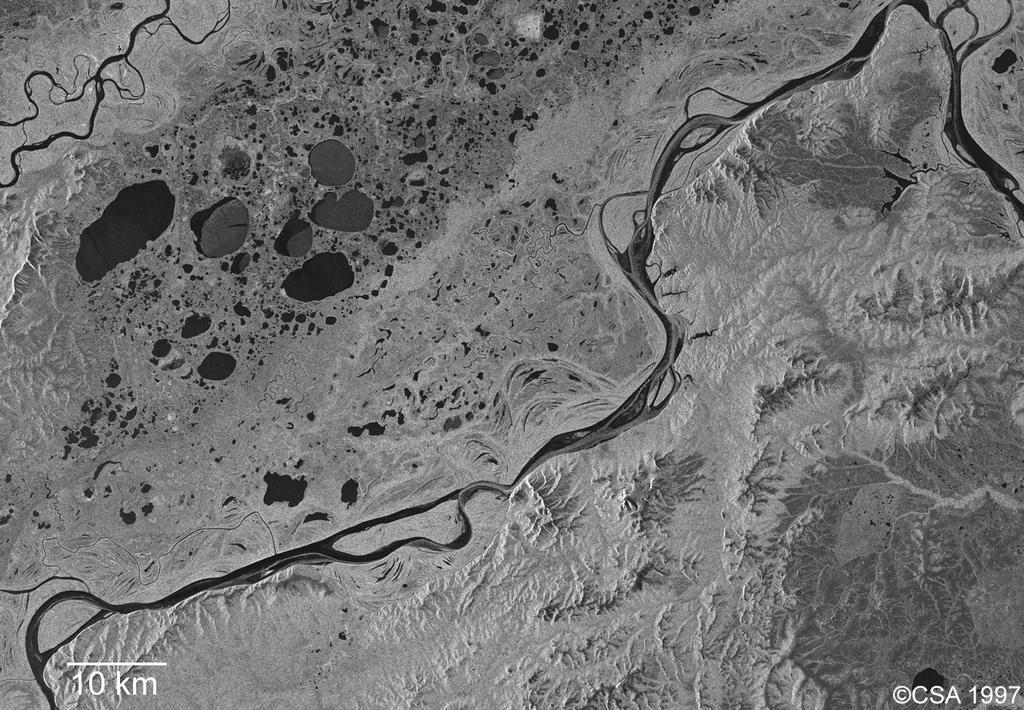 Hydrology Radarsat image of