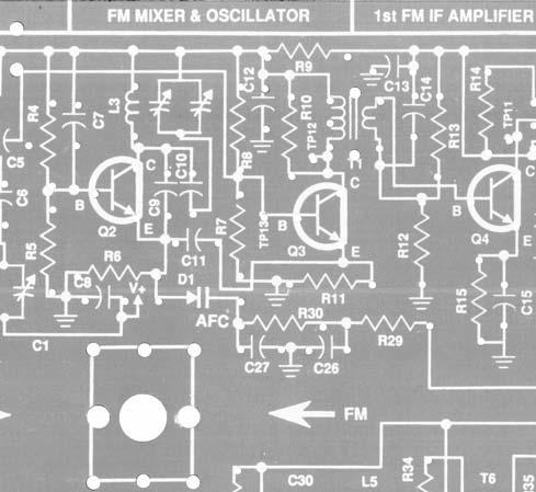 SECTION 9 FM RF AMPLIFIER, MIXER, OSCILLATOR, AND AFC STAGE In a superheterodyne receiver, the radio waves are emitted and then mixed with the local oscillator to produce the intermediate frequency