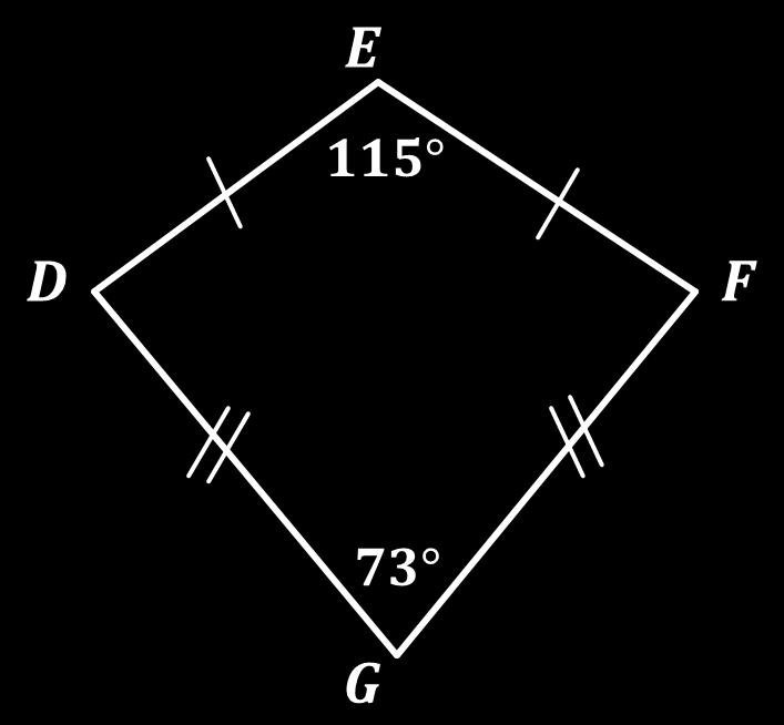 Example 7 Find m < D in the kite shown.