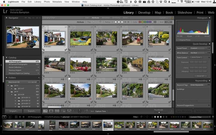 17 6 THE LIGHTROOM WORKSPACE Once the import dialog closes, you ll be viewing the main Lightroom Interface, also known as the Workspace, so let s do a quick guided tour of the