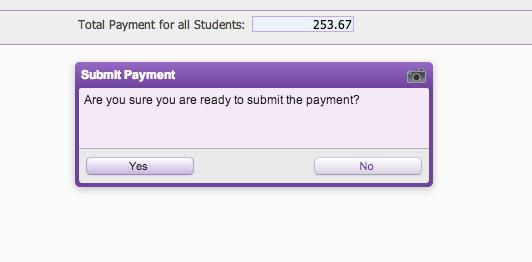 When you have completed that process check the Total Payment for All Students area () to see your total.