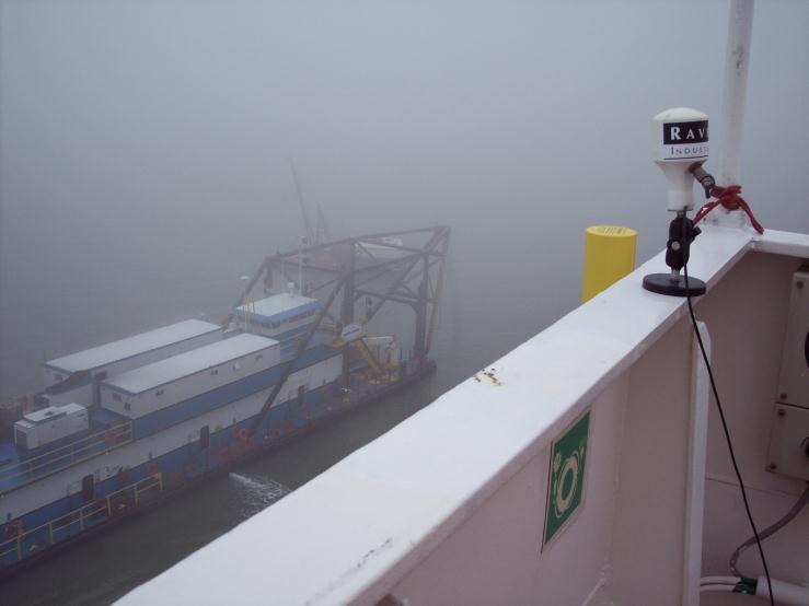 Figure 5: Correct Antenna Setup Using Magnet Mount 4. Un-spool the cable back into the wheelhouse and connect to the DGPS. 5. Locate the DGPS AC power cable.