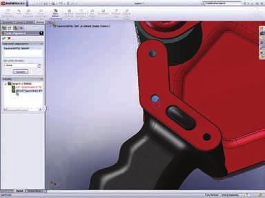 In SolidWorks, you can eliminate interference between parts. Interference checking is automatic, and every part can be checked to see if it interferes with any other part.