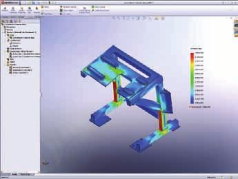 SolidWorks provides an array of simulation and optimization tools to help you calculate forces due to motion, part stress, and defl ection as well as vibration, fl ow, and effects of temperature.