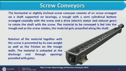 conveyers are not recommended for sticky material along with this abrasive material are also less recommended to be convert through a screw conveyers.