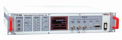 The unit is designed for various radiated EMC applications in the 80 MHz to 6 GHz frequency range. In addition to the generator, the system includes the M and PM modulators necessary for EMC testing.