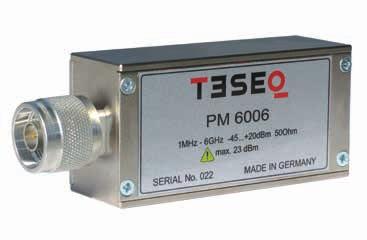 Model range and options Part number Description meter PM 6006, available as PMR 6006 or PMU 6006 RF-Switch network SW 60 WIN 6000, Test house software Teseq GmbH Landsberger Str.