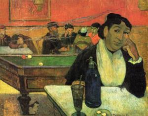 Cézanne Seurat Van Gogh Night Café 1888, Oil on canvas, 73