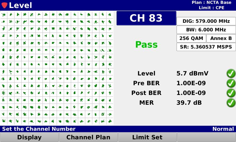 1 Channel Information Displays the PLC, BPSK Sub- Carriers, Blocks of QAM Sub- Carriers, and Exclusion Zones defined within Profile A of the DOCSIS 3.