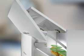 AeroSplit Technical specifications: Folding up solution 125 folding door opening operation, ensuring the second half of the door folds extremely flat Anti-pinch central hinge for safe functioning No