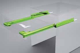 assembly and integrated anti-lift feature Quick and easy front height adjustment without disassembly of the drawer Excellent load ability with 30kg dynamic standard capacity throughout the range