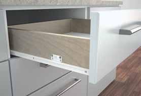 SlowMotion Zeta ANYWAY Technical specifications: Solution for drawers equipped with Comfy 082/R82 roller slides Fully integrated dampened self-closing mechanism