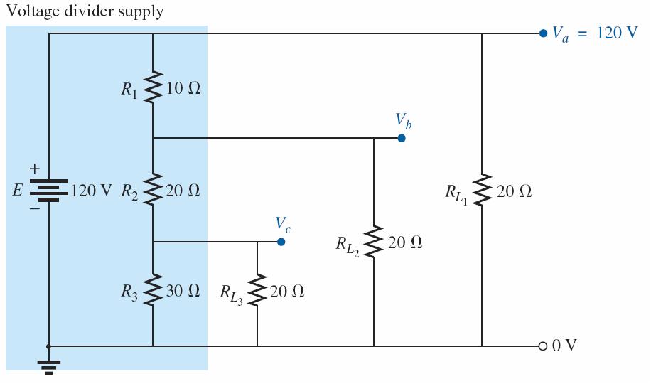Effect of Applying Small Resistive Loads on a Voltage Divider Supply If the load resistors are changed to