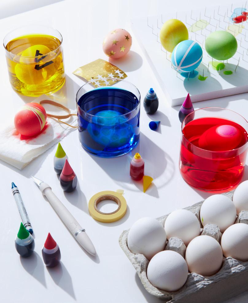 Dyeing Easter Eggs BASE RECIPE White vinegar Food coloring Heatproof bowl, cup, or jar 1.