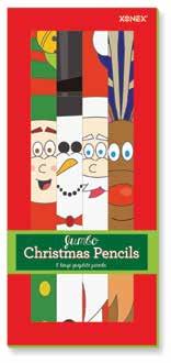 pencils. 6 different Christmas characters, 2 of each.