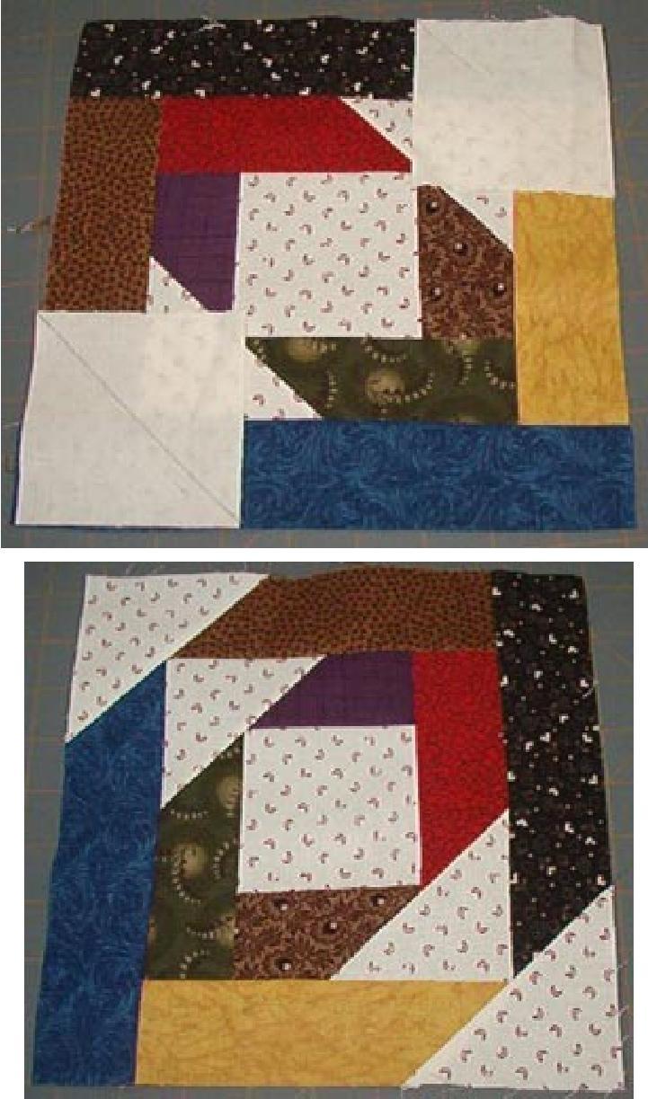 5". If you make the pineapple blossom quilt with 20 blocks as above, you will also have