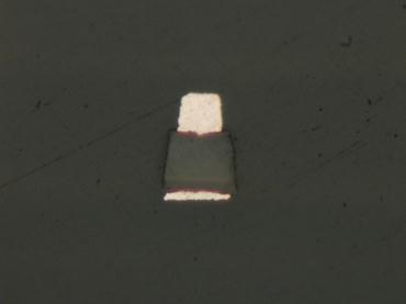 Cross section φ168μm, rim width 15μm - F-side electrode