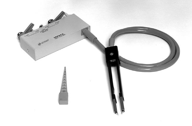 16 Keysight Accessories Selection Guide For Impedance Measurements - Catalog Up to 120 MHz (4-Terminal Pair) SMD 16334A Tweezers Contact Test Fixture Description: This test fixture is designed for