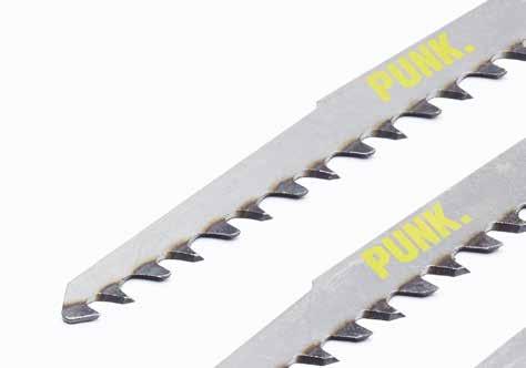 PUNK / 19 Reciprocating Saw Blades Precision Ground Teeth and Milled Teeth Options Produced from HCS, BIM and HSS Materials Fast, Clean Cutting Operation ½" Universal Shank PERFECT for a Range of