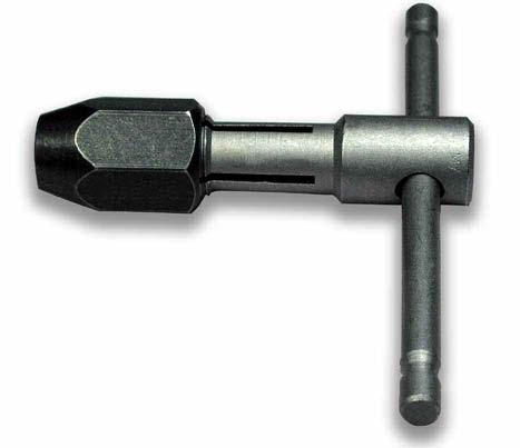 Adjusts easily by turning handles Type 726 Tap & Reamer Wrench - Economy For taps up to 1/2" Chrome finished, knurled handles with black center TYPE 725 TAP WRENCH For Tap Package Qty. Part No.