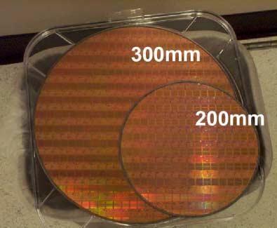 Moore s Law + 300mm Wafers = 4x advantage Moore s Law: From 0.18µm to 0.