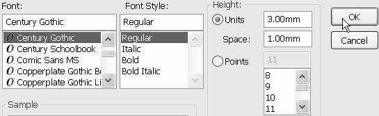 The Note font option under the Annotations Font specifies the font type and size for notes and view labels.