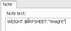 Drawing Template and Sheet Format The Note displays $PRPSHEET:{Description}. Enter the Description value in the part or assembly Custom Properties. The value is linked to the TITLE box Note.