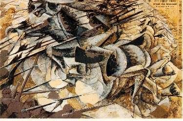 Lancer s Charge 1914-5 Shortly after completing this piece, Boccioni went to war. He was killed, thrown from his horse while training with an artillery regiment in 1916.
