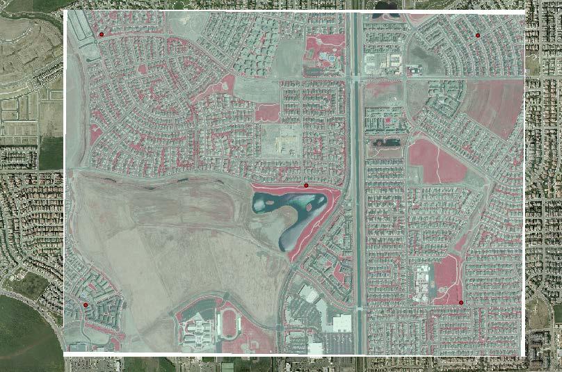 Figure 13: Rectified Image in QGIS Map Canvas The second thing that happens when the image is rectified, is the residual values will appear in the GCP table in the Georeferencer window.