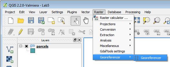 Now we will enable the Georeferencer Plugin and toolbar. 4. From the menu bar, choose Plugins Manage and Install Plugins 5. The Plugins manager will open.