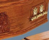 Irish coffin design and is shown