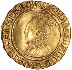 65 Elizabeth I, second issue, half pound, mm. coronet (1567-70), crowned bust l.