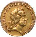 3633), about very fine 800-900 114 George I, quarter guinea, 1718, laur.
