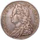 1200-1400 122 George II, halfcrown,