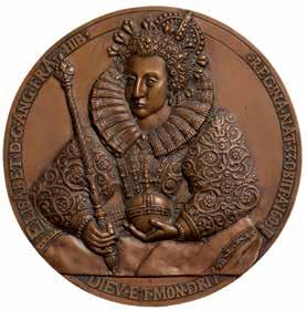 British Commemorative Medals (image reduced) 344 Elizabeth I (1558-1603), large copper uniface Fantasy