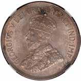 George V, 45 piastres, 1928, 50th  19), certified and graded by NGC