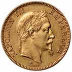 379 G France, Napoleon III, 100 francs, 1866A, laur. head r.