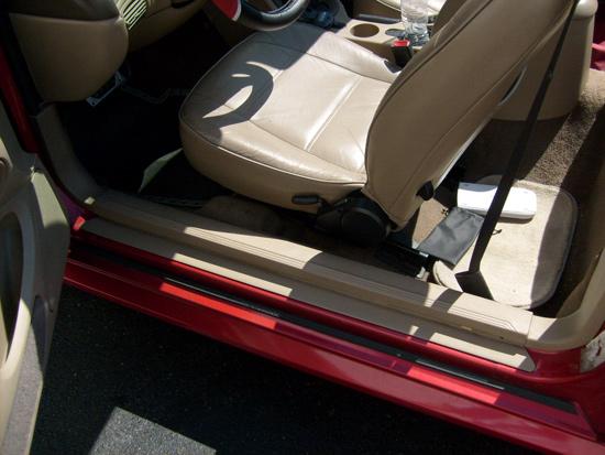 I will proceed to install the door sill plate on the driver s side but the passenger side door is the exact same directions so there is nothing to worry about.