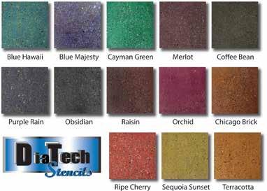DIATECH STAINS For the first time a polished concrete stain that is permanent, water-based, and vibrant has truly arrived!