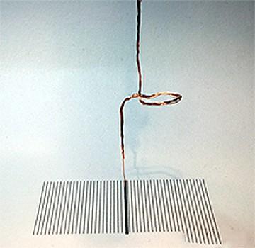One method to demonstrate magnetism is by use of a copper wire with a loop to hold