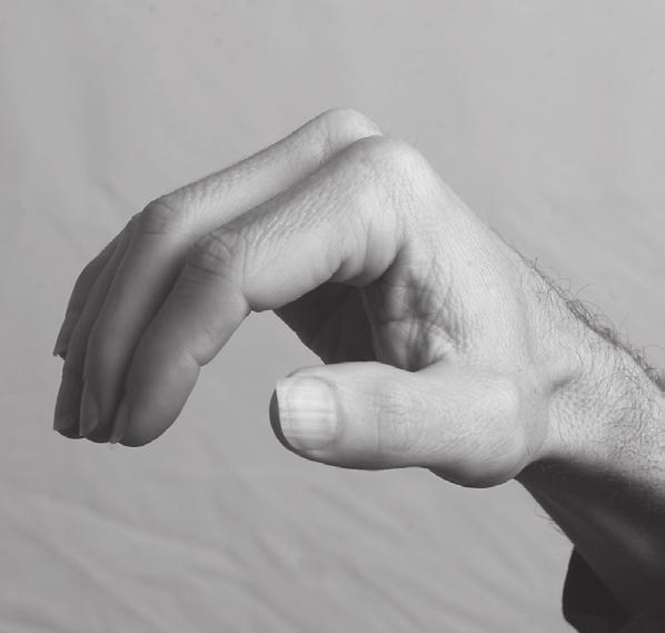 When a finger stroke is executed correctly, it feels as if you are scratching the string with your finger. Your fingers move from the knuckle nearest the wrist.