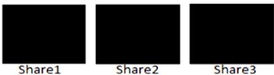 Figure 3: Key Generation 3)SHARE CREATION Share Creation Process The encrypted stego-image is then selected and mapped into 3 shares using Share creation algorithm which is discussed in previous