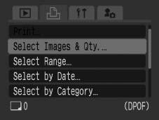 167 Select a print settings method Select Images & Qty.