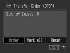 172 Setting the DPOF Transfer Settings You can use the camera to specify settings for images before downloading to a computer.