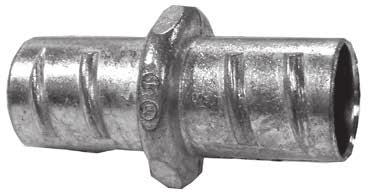 For Flexible Metal Conduit to Flexible Metal Conduit Screw-in type connectors used to join lengths of flexible metal conduit. Millimeters A B 1/2 45.5 (1.79) 24.6 (0.